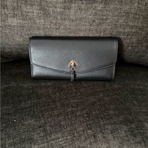 Kate Spade Black Wallet with Gold Detail
